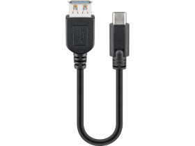 USB 3.0 SuperSpeed cable 0.2 m, black, 0.2 m - USB 3.0 female (Type...