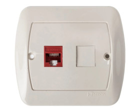 Simon Akord Gniazdo komputerowe pojedyncze RJ45 kat.5e beżowe AF51/12