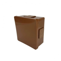Puszka hermetyczna natynkowa 86x86x40mm 4-wlotowa, z dławikami gumowymi, IP55 zamknięcie na klik, brązowa EDO
