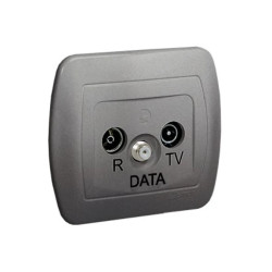 Simon Akord Gniazdo antenowe R-TV-DATA aluminiowy AAD/26