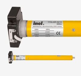 Silnik rurowy 50Nm 230V z awaryjnym otwieraniem oraz z wbudowanym sterownikiem radiowym. Przystosowany do rury oktagonalnej o śr