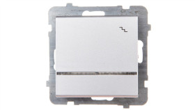 Sonata Łącznik Schodowy Z Podświetleniem Srebro Mat Łp-3Rs/M/38