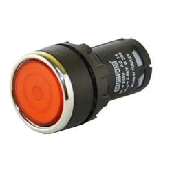 Przycisk sterowniczy monoblok, kryty, stabilny, 1NC, czerwony T0-MB200FK