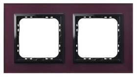 Sonata Ramka podwójna śliwka szkło 4mm R-2RGC/61/25