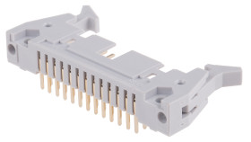 Wtyk PCB 26-pinowe raster: 2.54mm RS PRO Przewlekany Męski 1A