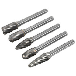 Sealey SDBCK5 Tungsten Carbide Rotary Burr Set 5pc Ripper/Coarse