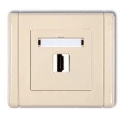 FLEXI Gniazdo pojedyncze HDMI beżowy 1FHDMI-1