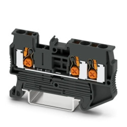 Złączka szynowa 3-przewodowa 2,5mm2, listwa zaciskowa koloru czarnego XT 2,5-TWIN BK /50szt./