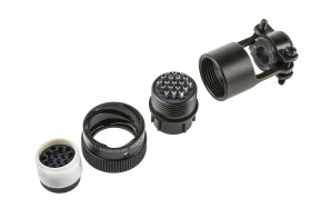 Złącze wielostykowe przemysłowe 19-pinowe Miniaturowe Montaż na kablu Wtyczka ITT Cannon