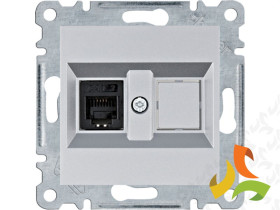 LUMINA Gniazdo telefoniczne RJ11 srebrne WL2012 HAGER