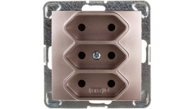 Impresja Gniazdo Potrójne B/U 2,5A Euro Tytan Gp-3Y/M/23