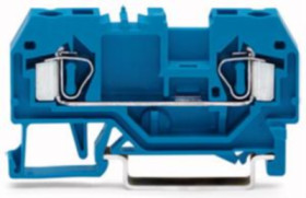 2-wire feed-through terminal, spring-clamp connection, 0.08-4.0 mm², 1 pole, 32 A, blue, 281-904