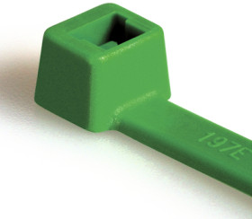 Cable tie, PA, (L x W) 200 x 4.6 mm, bundle-Ø 1.5 to 50 mm, green, -40 to 85 °C, 111-04801