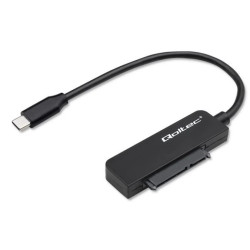 Qoltec Adapter SATA Przejściówka na dysk SSD HDD 2.5 USB-C Super speed 5Gb/s 2TB 19cm
