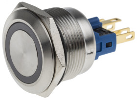 Nasadka przełącznika Chwilowy SPDT średnica wycięcia 22mm, montaż panelowy RS PRO