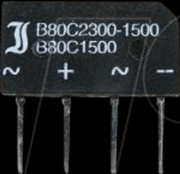B380C1500A Bridge rectifier, 380/800 V, 1.5 A.