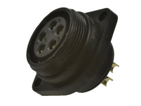 Gniazdo; SP2113/S5-1N; 5 torów; lutowany; 4,0mm2; SP21; na panel z kołnierzem; IP68; 30A; 500V; Weipu; RoHS