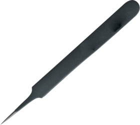 ESD tweezers, uninsulated, antimagnetic, carbon steel, 110 mm, BYB-7-30L0114