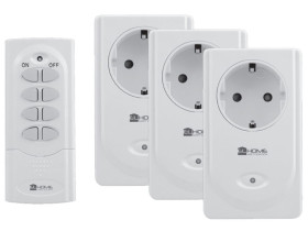 Gniazdo bezprzewodowe sterowane pilotem "EL-HOME" RCS-32C8-3600W (1V3) biały-3 szt C81H132 EURA-TECH