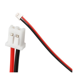 Przewód z Wtykiem JST-XH 2-pin Raster 2.54mm 100mm Gniazdo Żeńskie VCC/GND