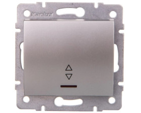 LOGI Łącznik schodowy z LED śrubowy 10AX 250V srebrny 021140143 25200