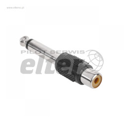 Wtyk Jack 6,3mm - gniazdo RCA cinch