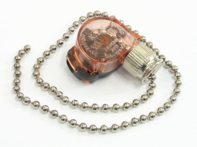 Przełącznik KTE 303/E87438, łańcuszek srebrny ON-OFF