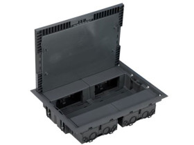 SIMON CONNECT Puszka podłogowa 8x K45 + 4x K45/2 montaż modułów kątowy szary KF400/1 KONTAKT SIMON