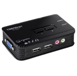 Przełącznik KVM 3.5 mm Jack TK-209K, 2-portowy USB 2 2, Trendnet SVGA, VGA
