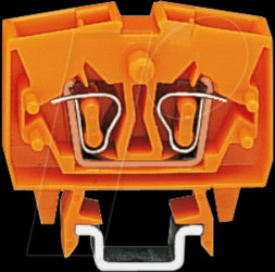 264-706 2-conductor mini feed-through terminal for TS15, up to 2.5 mm²,