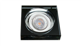 Oprawa Szklana Faso-K-B Kwadrat Czarna 90X20 Halogenowa Wpuszczana Regulowana