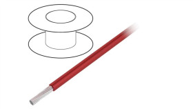 3050 Rd005 Przewód Na Rolce O Długości 30,5M Linka Cu, 300V Pvc Czerwony 24 Awg