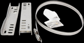 Mast mounting kit, stainless steel, (L x W x H) 279 x 140 x 25 mm, silver, PMB180200KIT2