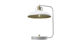Lampka Biurkowa Felix White/Gold 1Xe27 Mlp7706 Milagro