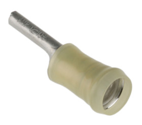 Końcówka pinowa, PIDG, Cyna, 2.6mm średnica, Żółty, 10AWG - 12AWG