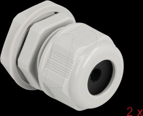 60364 Cable Gland PG13.5 for round cable gy 2 pcs