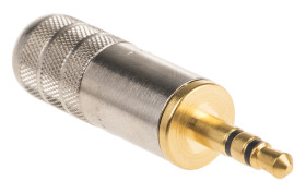 Złącze Jack 3,5 mm Męski Stereo Montaż na kablu Naturalny 140 V DC, 250 V DC 4A