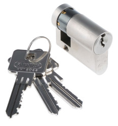 Zamek cylindryczny euro, Mosiądz, Europrofil, 10 x 30 mm, 61mm