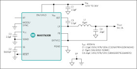 4.5V to 36V, 1A, High-Efficiency, Synchronous Step-Down DC-DC Converter