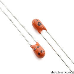68uF-3V-K Tantalum 68uF 3V K=10% R=2.5mm THT THCSF