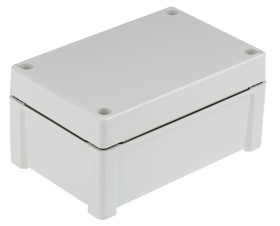 Obudowa ABS szerokość zew. 122,2 mm długość zew. 187,2 mm wys. zew. 89,9 mm Fibox IP65 Szary