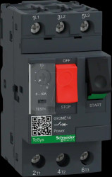 GV2ME14 Motor protection switch, TeSys GV2, 3-pin, thermal-magnetic