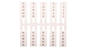 Oznacznik Elastyczny Do Złączek Szynowych Eo4 /1-50/ 4X50szt. 003901773