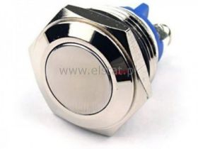 Przycisk stabilny 16mm płaski chrom 230V - śrubki