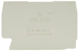 Płyta zamykająca Wieland Electric APFN 2,5 /35 07.312.6755.0, 10 szt.