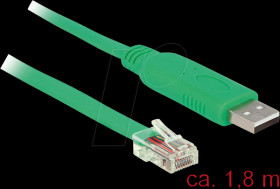 62960 USB 2.0 Converter, Type A male &gt; 1 x Serial RS-232 RJ45 male