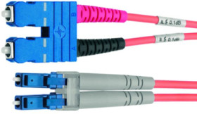 FO duplex adapter cable, SC to LC, 3 m, OM1, multimode 62.5/125 µm, 100012334