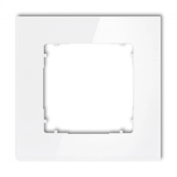 ICON Ramka uniwersalna pojedyncza kwadratowa - efekt szkła (ramka: biała spód: biały) 0-0-IRSK-1
