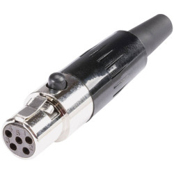 Hicon HI-XMCF5 Mini XLR Connector Socket Straight 5 Pins Silver 1 Pc