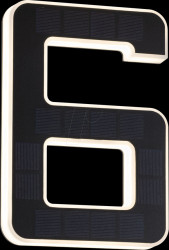 79847 Outdoor solar house number 6 3000K IP44